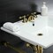 Fauceture KVPB25227W47 Dreyfuss 25" Console Sink W/SS Leg (4", 3 Hole), Wht/Brass KVPB25227W47 - alternate 6